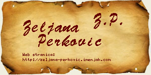 Željana Perković vizit kartica